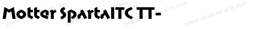 Motter SpartaITC TT字体转换